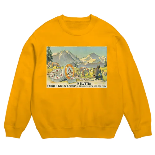 スペインで販売されたスイスチーズ 1950年代　リトグラフ Crew Neck Sweatshirt