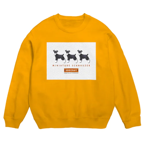 DENS_立ちシュナ×3_BSオレンジ Crew Neck Sweatshirt