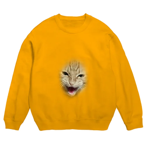 威嚇しているももたくん Crew Neck Sweatshirt