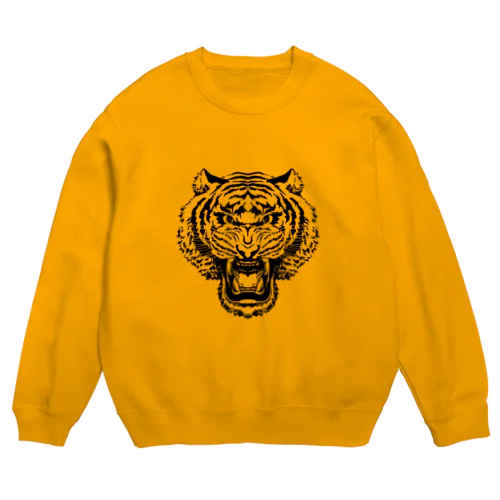 トラ(くろ) Crew Neck Sweatshirt