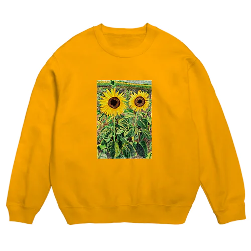 仲良し向日葵 Crew Neck Sweatshirt