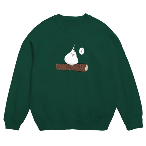 木の枝にとまるシロナ Crew Neck Sweatshirt