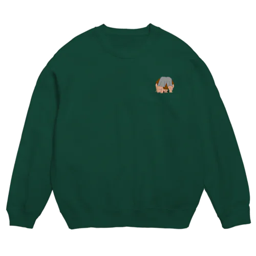 三点倒立を試みる中年男性スウェット Crew Neck Sweatshirt