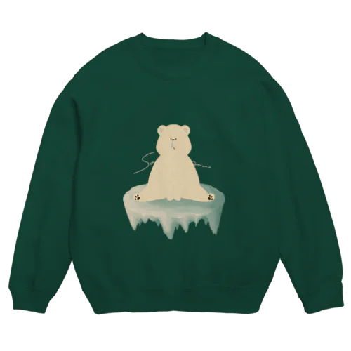 凍えるシロクマ　(くすみカラー) Crew Neck Sweatshirt