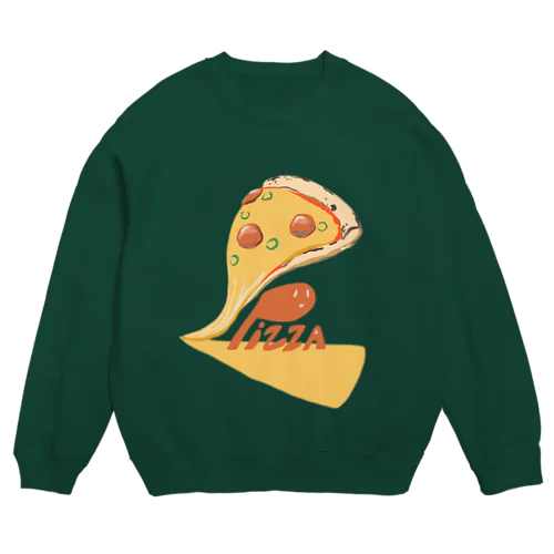 Pizzaが食べたいよ Crew Neck Sweatshirt