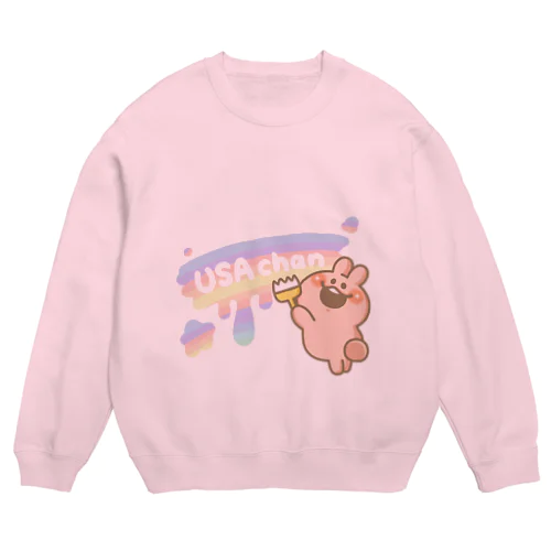 ゆめかわペイントウサちゃん Crew Neck Sweatshirt