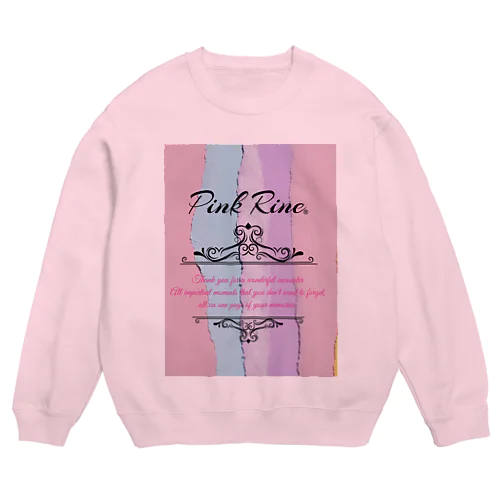 【Pink Rine】オリジナル Crew Neck Sweatshirt