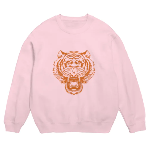 トラ(きいろ/白目) Crew Neck Sweatshirt