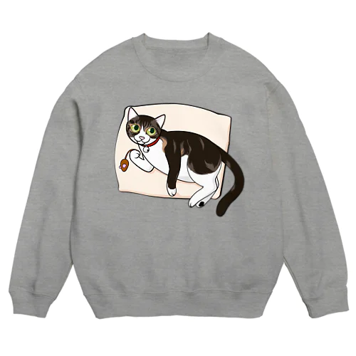 そこそこリアルねこ くつろぐにゃん02 Crew Neck Sweatshirt