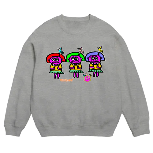 はるちゃんもとちゃんよっちゃん Crew Neck Sweatshirt