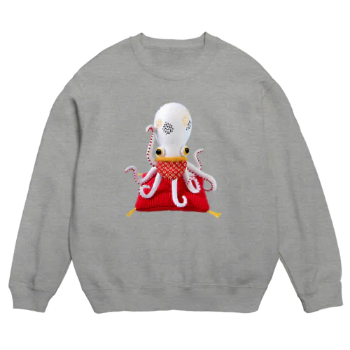 まねき蛸（お座布団付き） Crew Neck Sweatshirt