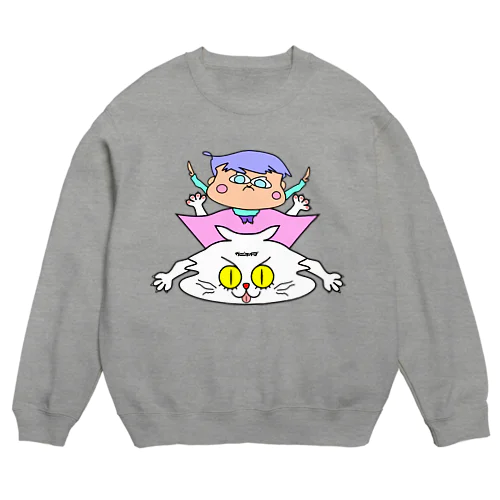 前のめり Crew Neck Sweatshirt