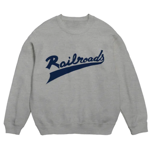 Railroadsロゴ　あお Crew Neck Sweatshirt