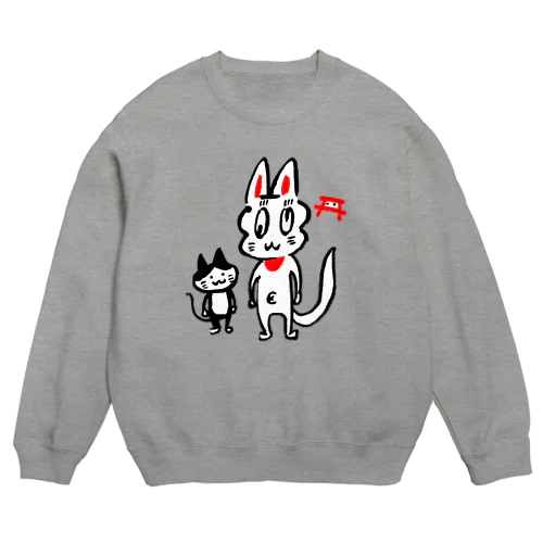 ぴろりろぎつね・せいぞろい Crew Neck Sweatshirt