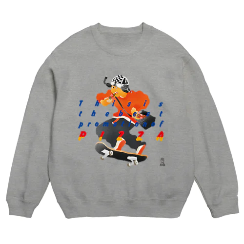 わかりやすいピザの宣伝 Crew Neck Sweatshirt