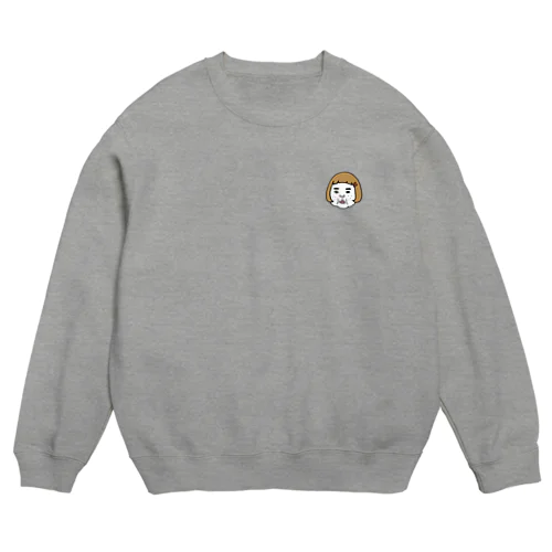 ワンポイント憎めないブス Crew Neck Sweatshirt