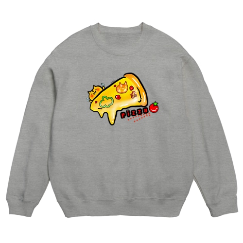 ねこピザ① Crew Neck Sweatshirt