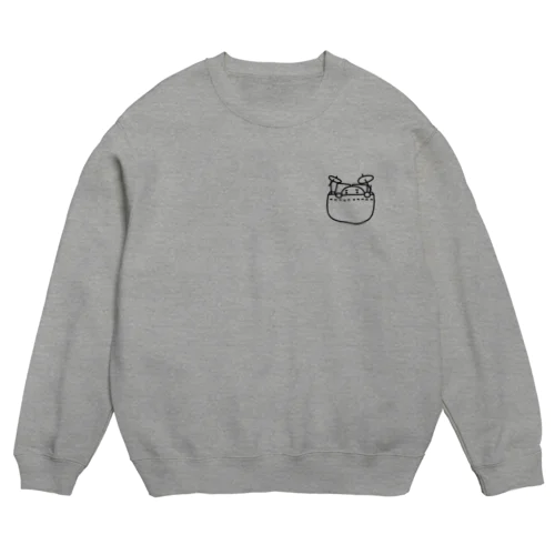 ポケドラム黒 Crew Neck Sweatshirt