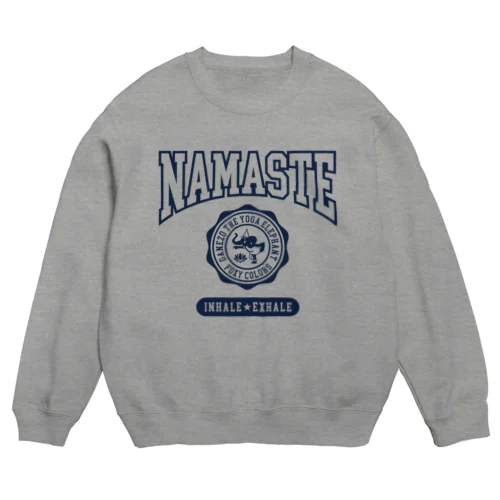 ヨガのガネゾーくん ナマステウェア ネイビー Crew Neck Sweatshirt