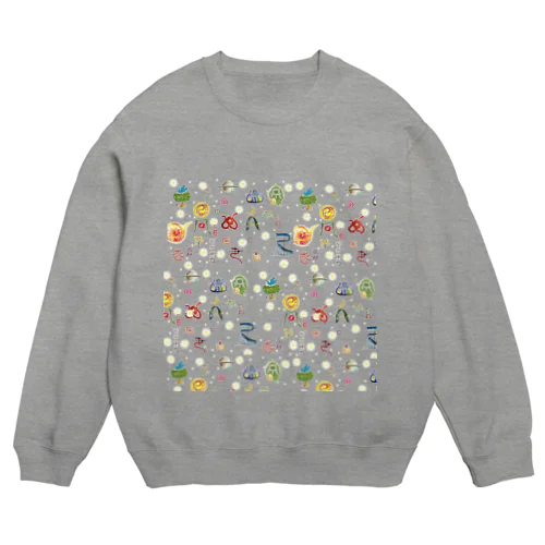 ヲシテ文字いろいろ Crew Neck Sweatshirt