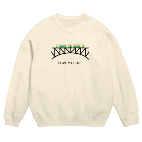 【只見線】橋梁とキハE120形🚃🌉 Crew Neck Sweatshirt