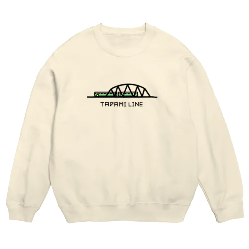 【只見線】第五只見川橋梁とキハ40🚃 Crew Neck Sweatshirt