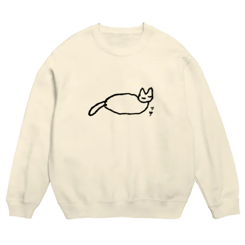 ねこねむる Crew Neck Sweatshirt