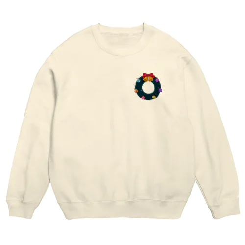 ドット絵　クリスマスリース Crew Neck Sweatshirt