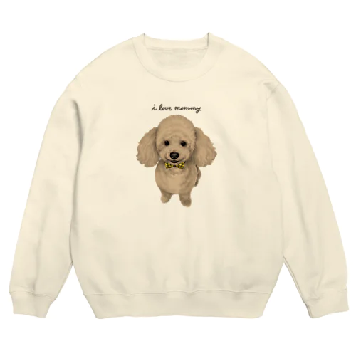 i love mommy(文字こげ茶色) Crew Neck Sweatshirt