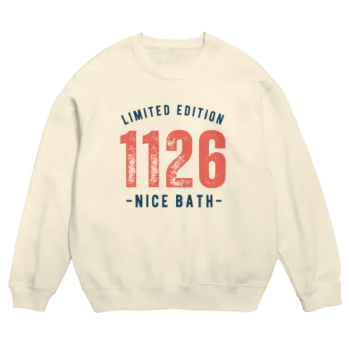 NICE BATH（前面） Crew Neck Sweatshirt