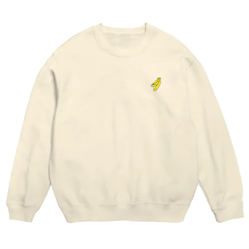 笑顔バナナ 白系色 Crew Neck Sweatshirt