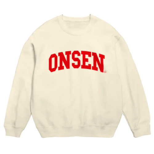 温泉大学（レッド） Crew Neck Sweatshirt