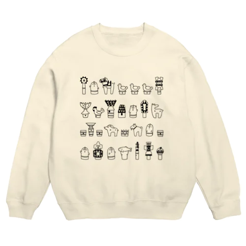 ゆるハニワ隊 Crew Neck Sweatshirt