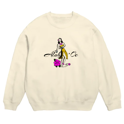 HULA GIRL Crew Neck Sweatshirt