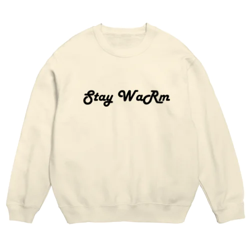 Stay Warm ロゴ Crew Neck Sweatshirt