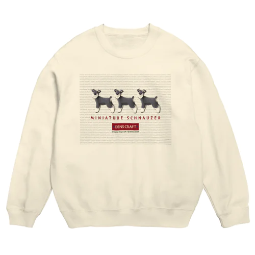 DENS_立ちシュナ×3_SPアカ Crew Neck Sweatshirt