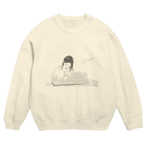 あなたと一緒に勉強スウェット Crew Neck Sweatshirt