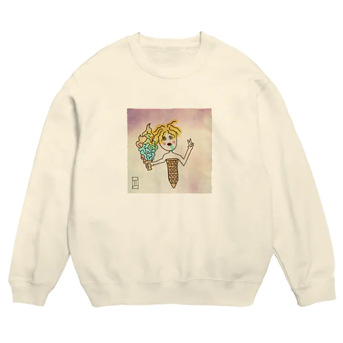 A girl in the Dream Crew Neck Sweatshirt