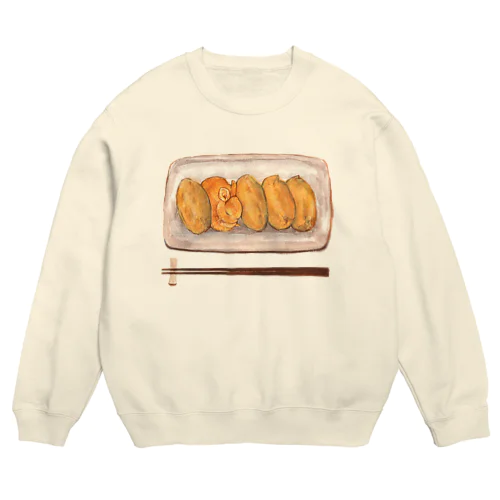 ウサギといなり寿司（いきもの×たべものシリーズ） Crew Neck Sweatshirt