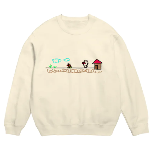 くちびるのひと　さんぽ Crew Neck Sweatshirt