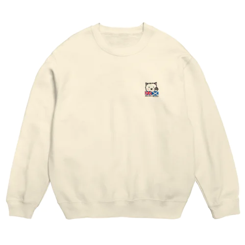 しろいぬルッチー【Flag】 Crew Neck Sweatshirt