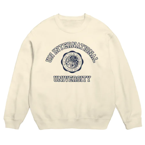 UN INTERNATIONAL UNIVERSITY （NAVY PRINT） Crew Neck Sweatshirt