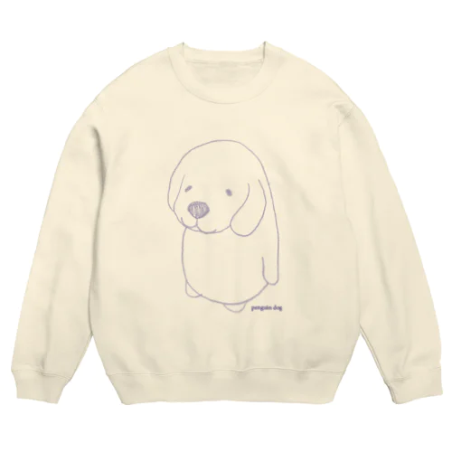 ペンギン犬 Crew Neck Sweatshirt