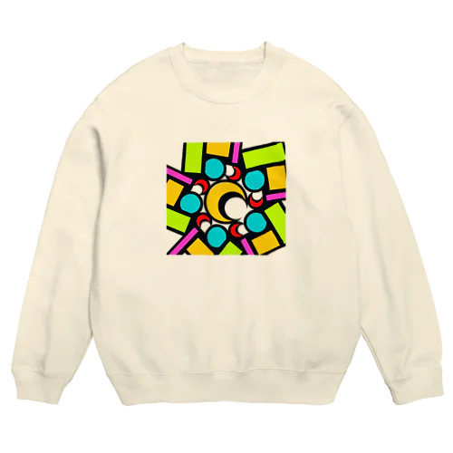 ステン堂…stained  glass Crew Neck Sweatshirt