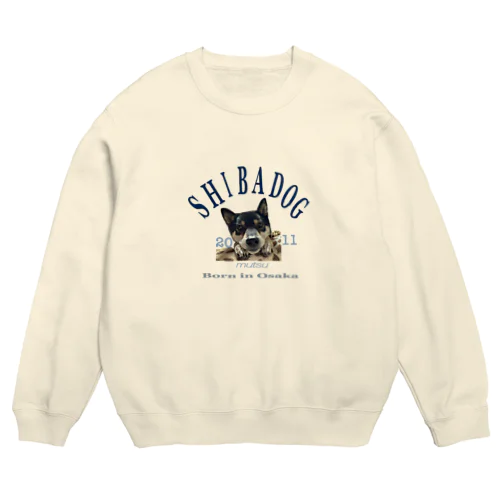 黒柴むつ　柴犬　犬　 Crew Neck Sweatshirt