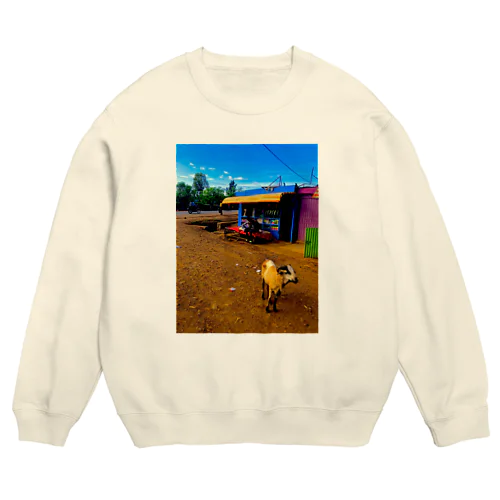 海外の朝の風景 Crew Neck Sweatshirt