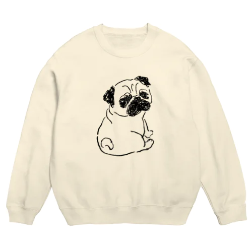 パグ（おすわり） Crew Neck Sweatshirt