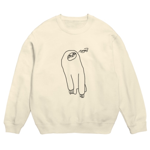 なまけもののけも Crew Neck Sweatshirt