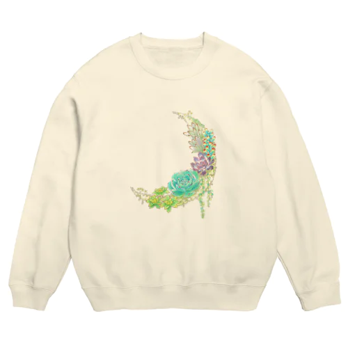 T-29 Succulents moon (no font) スウェット