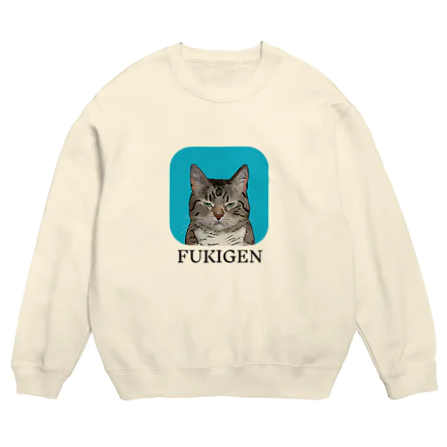 不機嫌な猫 ロゴ入り Crew Neck Sweatshirt